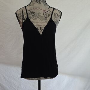 American Eagle Outfitters Black Wrap Top